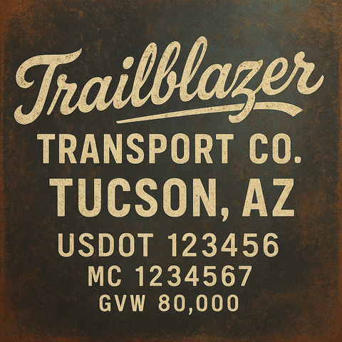 Custom Truck Door Lettering Decal Sticker Signs for US DOT Compliance | Custom USDOT Signs For Compliance | Add Your DOT, MC, GVW, CA, KYU, VIN Or Any Regulation Numbers You Need (Set of 2)