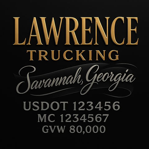 Custom Truck Door Lettering Decal Sticker Signs for US DOT Compliance | Custom USDOT Signs For Compliance | Add Your DOT, MC, GVW, CA, KYU, VIN Or Any Regulation Numbers You Need (Set of 2)