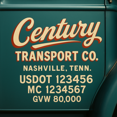 Custom Truck Door Lettering Decal Sticker Signs for US DOT Compliance | Custom USDOT Signs For Compliance | Add Your DOT, MC, GVW, CA, KYU, VIN Or Any Regulation Numbers You Need (Set of 2)