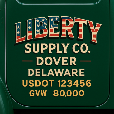 Custom Truck Door Lettering Decal Sticker Signs for US DOT Compliance | Custom USDOT Signs For Compliance | Add Your DOT, MC, GVW, CA, KYU, VIN Or Any Regulation Numbers You Need (Set of 2)