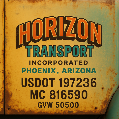 Custom Truck Door Lettering Decal Sticker Signs for US DOT Compliance | Custom USDOT Signs For Compliance | Add Your DOT, MC, GVW, CA, KYU, VIN Or Any Regulation Numbers You Need (Set of 2)