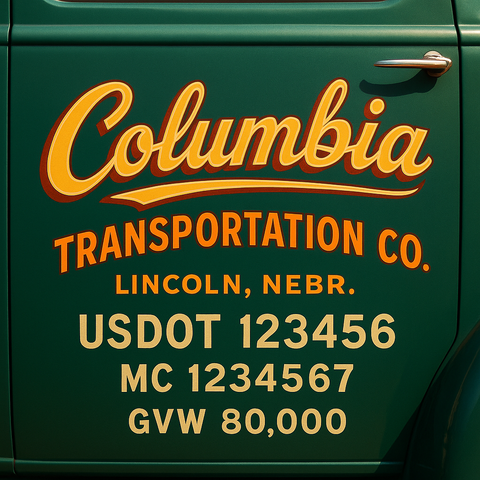 Custom Truck Door Lettering Decal Sticker Signs for US DOT Compliance | Custom USDOT Signs For Compliance | Add Your DOT, MC, GVW, CA, KYU, VIN Or Any Regulation Numbers You Need (Set of 2)