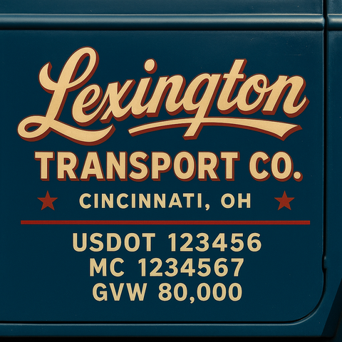 Custom Truck Door Lettering Decal Sticker Signs for US DOT Compliance | Custom USDOT Signs For Compliance | Add Your DOT, MC, GVW, CA, KYU, VIN Or Any Regulation Numbers You Need (Set of 2)