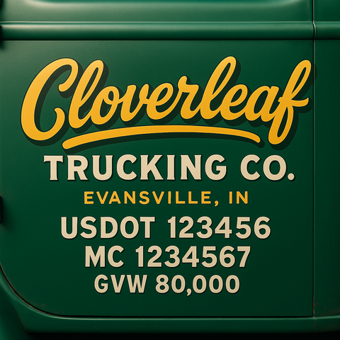 Custom Truck Door Lettering Decal Sticker Signs for US DOT Compliance | Custom USDOT Signs For Compliance | Add Your DOT, MC, GVW, CA, KYU, VIN Or Any Regulation Numbers You Need (Set of 2)