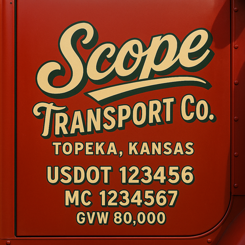 Custom Truck Door Lettering Decal Sticker Signs for US DOT Compliance | Custom USDOT Signs For Compliance | Add Your DOT, MC, GVW, CA, KYU, VIN Or Any Regulation Numbers You Need (Set of 2)