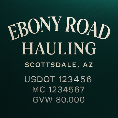 Custom Truck Door Lettering Decal Sticker Signs for US DOT Compliance | Custom USDOT Signs For Compliance | Add Your DOT, MC, GVW, CA, KYU, VIN Or Any Regulation Numbers You Need (Set of 2)