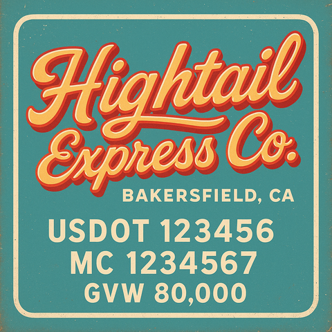 Custom Truck Door Lettering Decal Sticker Signs for US DOT Compliance | Custom USDOT Signs For Compliance | Add Your DOT, MC, GVW, CA, KYU, VIN Or Any Regulation Numbers You Need (Set of 2)