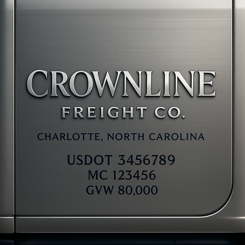 Custom Truck Door Lettering Decal Sticker Signs for US DOT Compliance | Custom USDOT Signs For Compliance | Add Your DOT, MC, GVW, CA, KYU, VIN Or Any Regulation Numbers You Need (Set of 2)