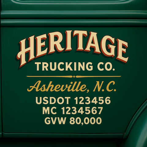 Custom Truck Door Lettering Decal Sticker Signs for US DOT Compliance | Custom USDOT Signs For Compliance | Add Your DOT, MC, GVW, CA, KYU, VIN Or Any Regulation Numbers You Need (Set of 2)
