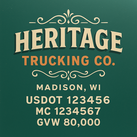 Custom Truck Door Lettering Decal Sticker Signs for US DOT Compliance | Custom USDOT Signs For Compliance | Add Your DOT, MC, GVW, CA, KYU, VIN Or Any Regulation Numbers You Need (Set of 2)