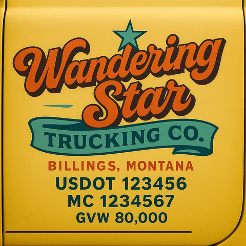 Custom Truck Door Lettering Decal Sticker Signs for US DOT Compliance | Custom USDOT Signs For Compliance | Add Your DOT, MC, GVW, CA, KYU, VIN Or Any Regulation Numbers You Need (Set of 2)