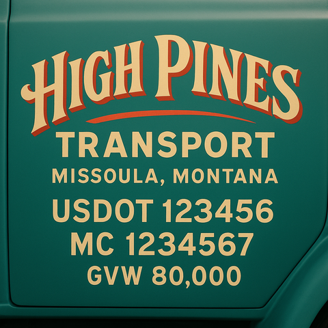 Custom Truck Door Lettering Decal Sticker Signs for US DOT Compliance | Custom USDOT Signs For Compliance | Add Your DOT, MC, GVW, CA, KYU, VIN Or Any Regulation Numbers You Need (Set of 2)