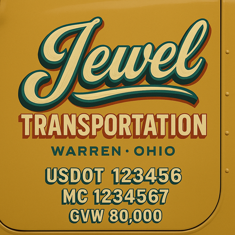 Custom Truck Door Lettering Decal Sticker Signs for US DOT Compliance | Custom USDOT Signs For Compliance | Add Your DOT, MC, GVW, CA, KYU, VIN Or Any Regulation Numbers You Need (Set of 2)
