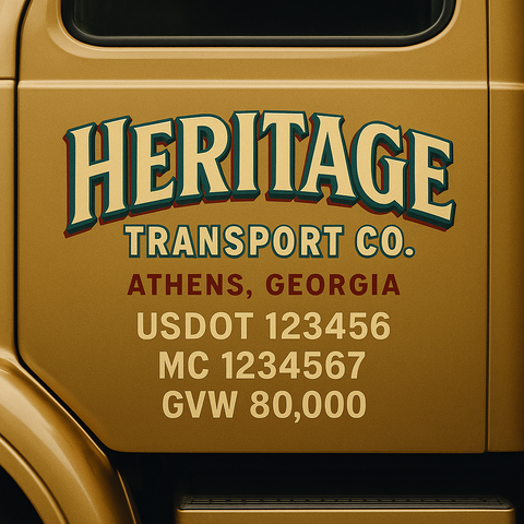 Custom Truck Door Lettering Decal Sticker Signs for US DOT Compliance | Custom USDOT Signs For Compliance | Add Your DOT, MC, GVW, CA, KYU, VIN Or Any Regulation Numbers You Need (Set of 2)