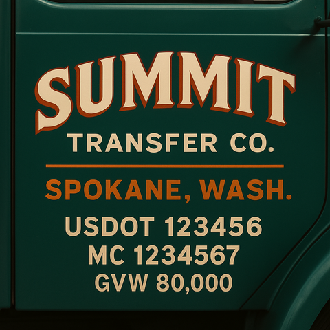 Custom Truck Door Lettering Decal Sticker Signs for US DOT Compliance | Custom USDOT Signs For Compliance | Add Your DOT, MC, GVW, CA, KYU, VIN Or Any Regulation Numbers You Need (Set of 2)
