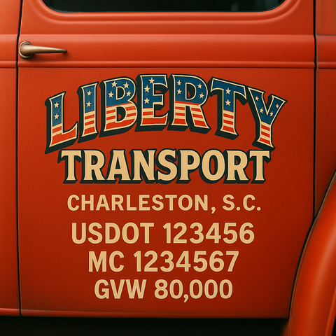 Custom Truck Door Lettering Decal Sticker Signs for US DOT Compliance | Custom USDOT Signs For Compliance | Add Your DOT, MC, GVW, CA, KYU, VIN Or Any Regulation Numbers You Need (Set of 2)