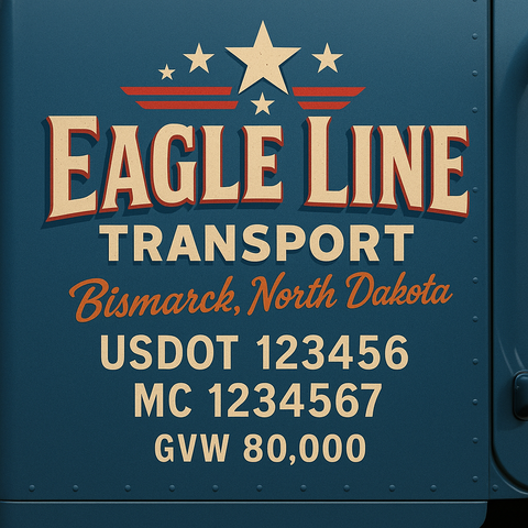 Custom Truck Door Lettering Decal Sticker Signs for US DOT Compliance | Custom USDOT Signs For Compliance | Add Your DOT, MC, GVW, CA, KYU, VIN Or Any Regulation Numbers You Need (Set of 2)
