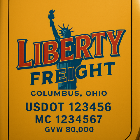 Custom Truck Door Lettering Decal Sticker Signs for US DOT Compliance | Custom USDOT Signs For Compliance | Add Your DOT, MC, GVW, CA, KYU, VIN Or Any Regulation Numbers You Need (Set of 2)