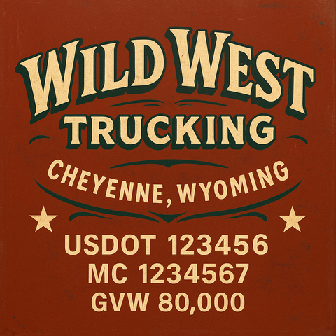 Custom Truck Door Lettering Decal Sticker Signs for US DOT Compliance | Custom USDOT Signs For Compliance | Add Your DOT, MC, GVW, CA, KYU, VIN Or Any Regulation Numbers You Need (Set of 2)