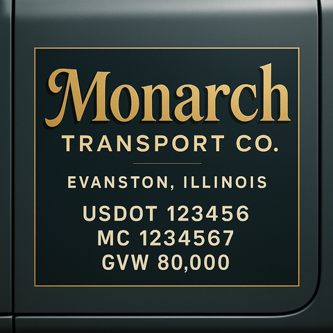 Custom Truck Door Lettering Decal Sticker Signs for US DOT Compliance | Custom USDOT Signs For Compliance | Add Your DOT, MC, GVW, CA, KYU, VIN Or Any Regulation Numbers You Need (Set of 2)