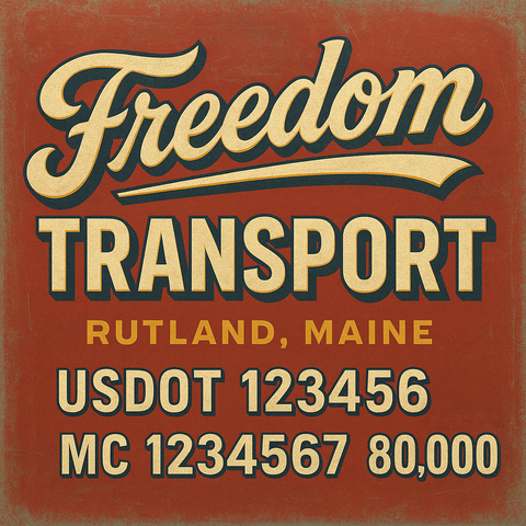 Custom Truck Door Lettering Decal Sticker Signs for US DOT Compliance | Custom USDOT Signs For Compliance | Add Your DOT, MC, GVW, CA, KYU, VIN Or Any Regulation Numbers You Need (Set of 2)