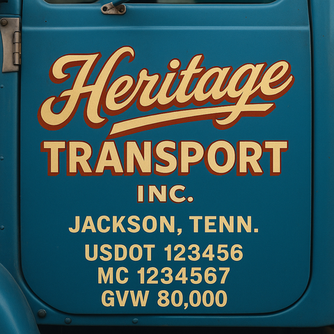 Custom Truck Door Lettering Decal Sticker Signs for US DOT Compliance | Custom USDOT Signs For Compliance | Add Your DOT, MC, GVW, CA, KYU, VIN Or Any Regulation Numbers You Need (Set of 2)