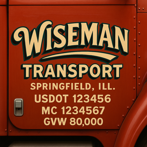 Custom Truck Door Lettering Decal Sticker Signs for US DOT Compliance | Custom USDOT Signs For Compliance | Add Your DOT, MC, GVW, CA, KYU, VIN Or Any Regulation Numbers You Need (Set of 2)
