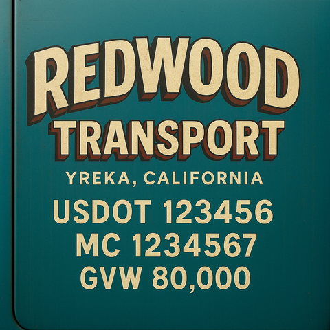 Custom Truck Door Lettering Decal Sticker Signs for US DOT Compliance | Custom USDOT Signs For Compliance | Add Your DOT, MC, GVW, CA, KYU, VIN Or Any Regulation Numbers You Need (Set of 2)