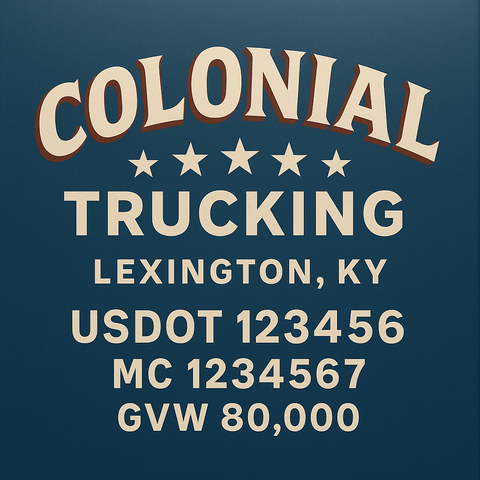 Custom Truck Door Lettering Decal Sticker Signs for US DOT Compliance | Custom USDOT Signs For Compliance | Add Your DOT, MC, GVW, CA, KYU, VIN Or Any Regulation Numbers You Need (Set of 2)
