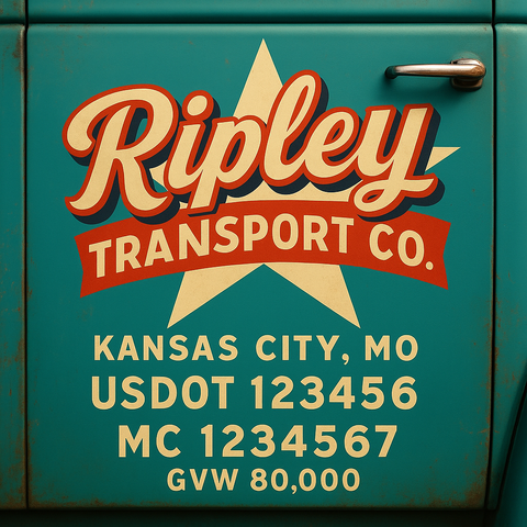 Custom Truck Door Lettering Decal Sticker Signs for US DOT Compliance | Custom USDOT Signs For Compliance | Add Your DOT, MC, GVW, CA, KYU, VIN Or Any Regulation Numbers You Need (Set of 2)