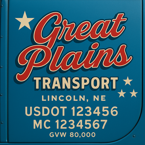 Custom Truck Door Lettering Decal Sticker Signs for US DOT Compliance | Custom USDOT Signs For Compliance | Add Your DOT, MC, GVW, CA, KYU, VIN Or Any Regulation Numbers You Need (Set of 2)