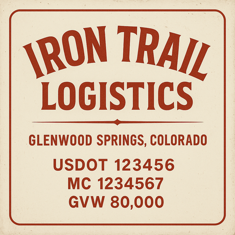 Custom Truck Door Lettering Decal Sticker Signs for US DOT Compliance | Custom USDOT Signs For Compliance | Add Your DOT, MC, GVW, CA, KYU, VIN Or Any Regulation Numbers You Need (Set of 2)