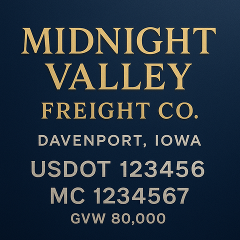 Custom Truck Door Lettering Decal Sticker Signs for US DOT Compliance | Custom USDOT Signs For Compliance | Add Your DOT, MC, GVW, CA, KYU, VIN Or Any Regulation Numbers You Need (Set of 2)