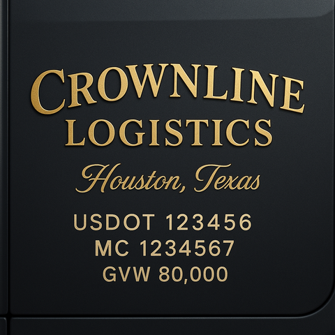 Custom Truck Door Lettering Decal Sticker Signs for US DOT Compliance | Custom USDOT Signs For Compliance | Add Your DOT, MC, GVW, CA, KYU, VIN Or Any Regulation Numbers You Need (Set of 2)