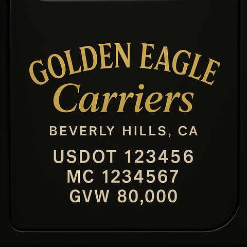 Custom Truck Door Lettering Decal Sticker Signs for US DOT Compliance | Custom USDOT Signs For Compliance | Add Your DOT, MC, GVW, CA, KYU, VIN Or Any Regulation Numbers You Need (Set of 2)