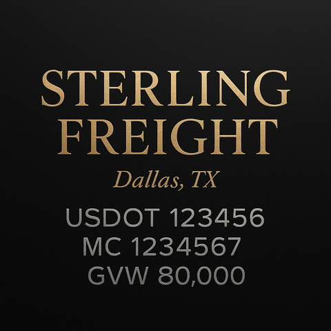 Custom Truck Door Lettering Decal Sticker Signs for US DOT Compliance | Custom USDOT Signs For Compliance | Add Your DOT, MC, GVW, CA, KYU, VIN Or Any Regulation Numbers You Need (Set of 2)