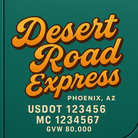 Custom Truck Door Lettering Decal Sticker Signs for US DOT Compliance | Custom USDOT Signs For Compliance | Add Your DOT, MC, GVW, CA, KYU, VIN Or Any Regulation Numbers You Need (Set of 2)