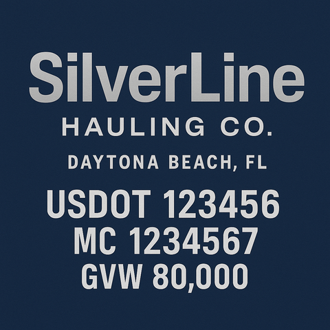 Custom Truck Door Lettering Decal Sticker Signs for US DOT Compliance | Custom USDOT Signs For Compliance | Add Your DOT, MC, GVW, CA, KYU, VIN Or Any Regulation Numbers You Need (Set of 2)
