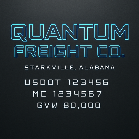 Custom Truck Door Lettering Decal Sticker Signs for US DOT Compliance | Custom USDOT Signs For Compliance | Add Your DOT, MC, GVW, CA, KYU, VIN Or Any Regulation Numbers You Need (Set of 2)