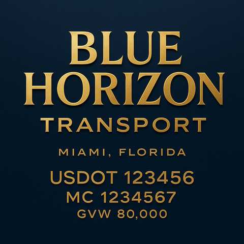 Custom Truck Door Lettering Decal Sticker Signs for US DOT Compliance | Custom USDOT Signs For Compliance | Add Your DOT, MC, GVW, CA, KYU, VIN Or Any Regulation Numbers You Need (Set of 2)