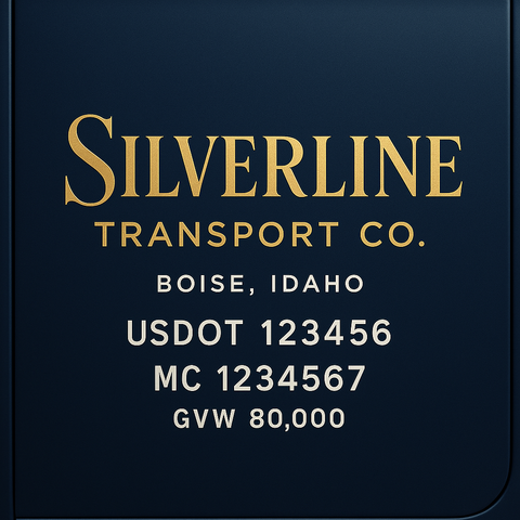 Custom Truck Door Lettering Decal Sticker Signs for US DOT Compliance | Custom USDOT Signs For Compliance | Add Your DOT, MC, GVW, CA, KYU, VIN Or Any Regulation Numbers You Need (Set of 2)