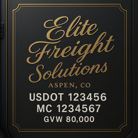 Custom Truck Door Lettering Decal Sticker Signs for US DOT Compliance | Custom USDOT Signs For Compliance | Add Your DOT, MC, GVW, CA, KYU, VIN Or Any Regulation Numbers You Need (Set of 2)
