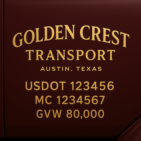 Custom Truck Door Lettering Decal Sticker Signs for US DOT Compliance | Custom USDOT Signs For Compliance | Add Your DOT, MC, GVW, CA, KYU, VIN Or Any Regulation Numbers You Need (Set of 2)