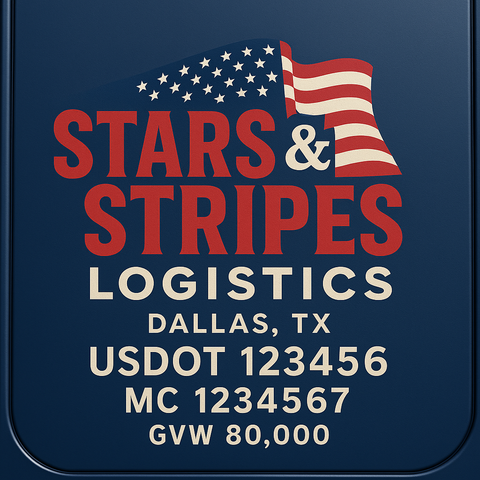 Custom Truck Door Lettering Decal Sticker Signs for US DOT Compliance | Custom USDOT Signs For Compliance | Add Your DOT, MC, GVW, CA, KYU, VIN Or Any Regulation Numbers You Need (Set of 2)