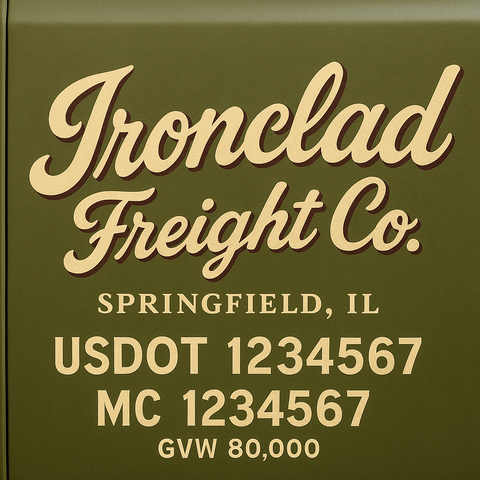 Custom Truck Door Lettering Decal Sticker Signs for US DOT Compliance | Custom USDOT Signs For Compliance | Add Your DOT, MC, GVW, CA, KYU, VIN Or Any Regulation Numbers You Need (Set of 2)