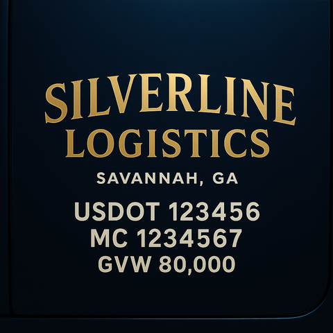 Custom Truck Door Lettering Decal Sticker Signs for US DOT Compliance | Custom USDOT Signs For Compliance | Add Your DOT, MC, GVW, CA, KYU, VIN Or Any Regulation Numbers You Need (Set of 2)