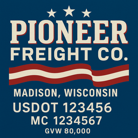 Custom Truck Door Lettering Decal Sticker Signs for US DOT Compliance | Custom USDOT Signs For Compliance | Add Your DOT, MC, GVW, CA, KYU, VIN Or Any Regulation Numbers You Need (Set of 2)