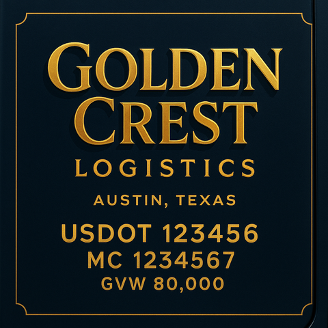 Custom Truck Door Lettering Decal Sticker Signs for US DOT Compliance | Custom USDOT Signs For Compliance | Add Your DOT, MC, GVW, CA, KYU, VIN Or Any Regulation Numbers You Need (Set of 2)