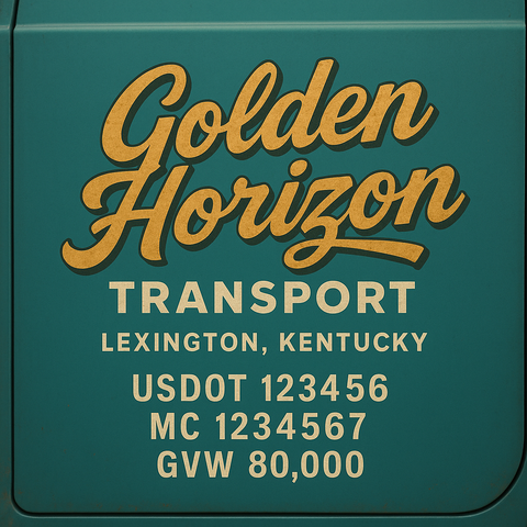 Custom Truck Door Lettering Decal Sticker Signs for US DOT Compliance | Custom USDOT Signs For Compliance | Add Your DOT, MC, GVW, CA, KYU, VIN Or Any Regulation Numbers You Need (Set of 2)