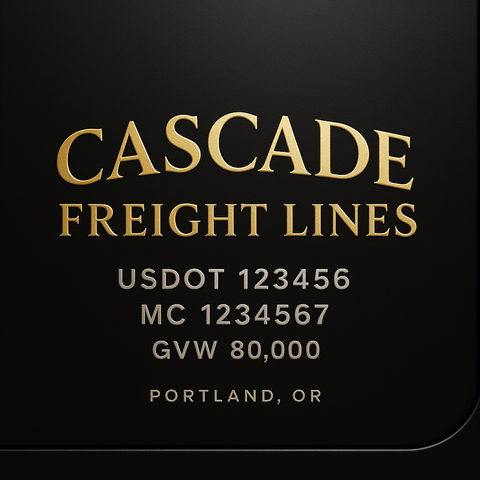 Custom Truck Door Lettering Decal Sticker Signs for US DOT Compliance | Custom USDOT Signs For Compliance | Add Your DOT, MC, GVW, CA, KYU, VIN Or Any Regulation Numbers You Need (Set of 2)